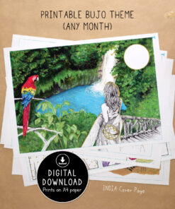 Costa Rica Bullet Journal Blank Theme / Printable for Journal or Planner (DIGITAL DOWNLOAD)