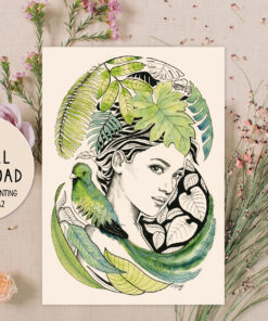 'Jungle Vida' Downloadable Print | Green & Black Artwork