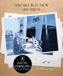 Iceland Bullet Journal Blank Theme / Printable for Journal or Planner (DIGITAL DOWNLOAD)