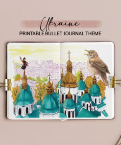 Ukraine Bullet Journal Blank Theme / Printable for Journal or Planner (DIGITAL DOWNLOAD)