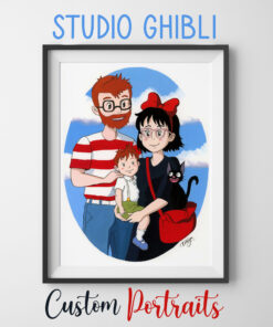 Studio Ghibli Style Portraits | Custom made to have your features!