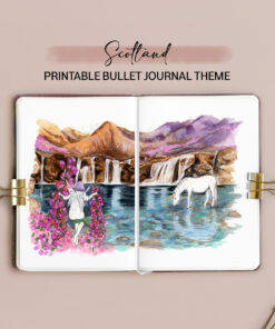 Scotland Bullet Journal Blank Theme / Printable for Journal or Planner (DIGITAL DOWNLOAD)