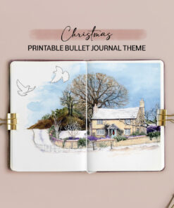 Christmas  Bullet Journal Blank Theme / Printable for Journal or Planner (DIGITAL DOWNLOAD)