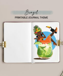 Brazil Journal Blank Theme / Printable for Journal or Planner (DIGITAL DOWNLOAD)