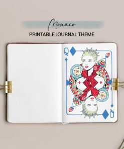 Monaco Journal Blank Theme / Printable for Journal or Planner (DIGITAL DOWNLOAD)