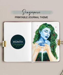 Singapore Journal Blank Theme / Printable for Journal or Planner (DIGITAL DOWNLOAD)